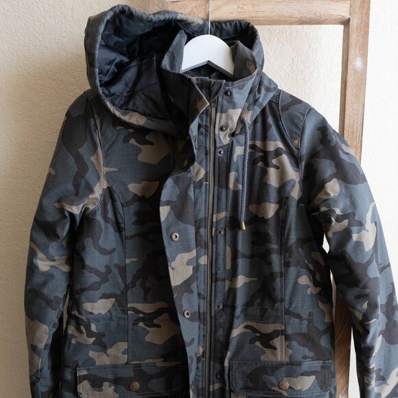Natural Reflections Camo Hooded Parka Jacket | Women's M | Quilted Lining - Picture 5 of 10